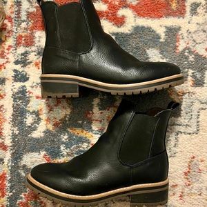 Kensie Black Leather Chelsea Boot